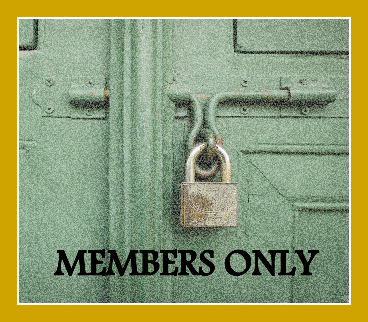 locked door icon - members only